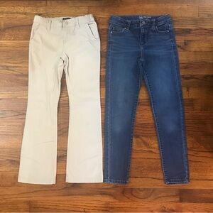 Girls Denim Blue Jean Khaki Pant Bundle
Super Skinny Jegging Legging
Khaki Beige